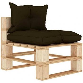 Gartensofa aus Palettenholz mit Kissen – vidaXL