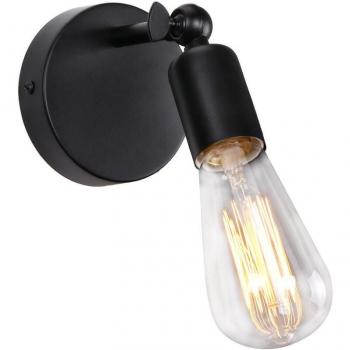 Axhup Sleek 180° Adjustable Wall Lamp – Black Metal Sconce