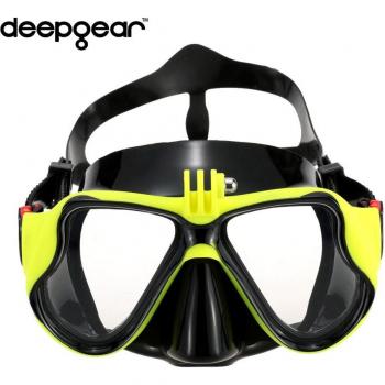 Deepgear Black silicone adult dive mask for Myopia