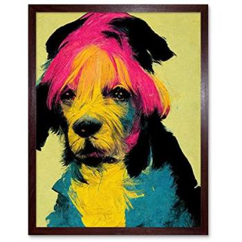 Colorful Dog Poster – 12x16 Frame Included
