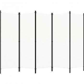 Cream Room Divider 5 Panels 250x180 cm