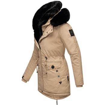 Wintermantel NAVAHOO Sweety Deluxe Gr. XS (34), grau (taupe), Damen
