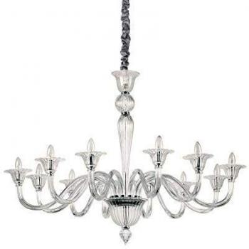 12-Light Transparent Shade Pendant Light, E14 Bulbs, Model Brigitta