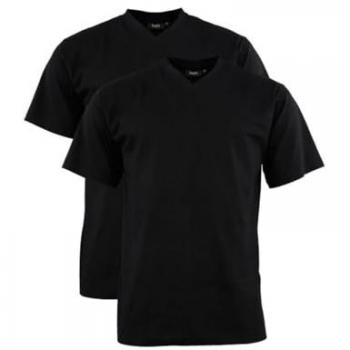 Black Hajo V‑cut T‑Shirt – Doux Coton