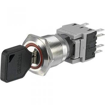 TRU Components LAS1-BGQ-22Y/32 Schlüssel-Schalter 250 V/AC 5 A 2 x EIN/Aus/