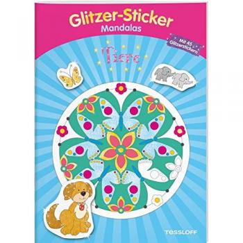 Glitzer-Sticker-Mandalas Tiere: Mit 45 glitzernden Stickern!