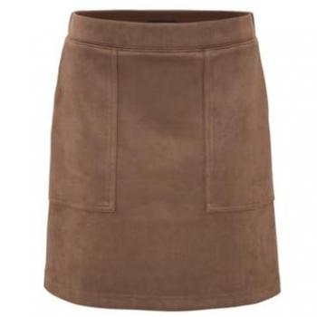 OPUS Minirock Relvina in Veloursleder-Optik