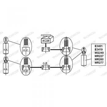 Kit de vis Monroe AK228