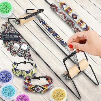 Máquina de Tejer Pulsera DIY – Material de Aleación de Madera