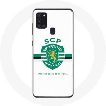 Funda Samsung Galaxy A21S Sporting Portugal Fondo Blanco
