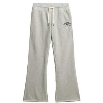 Superdry Pantalón Jogger Gris Mujer XL Algodón Embellecido