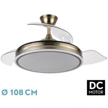 FABRILAMP Ventilador Bayomo 72w 7200lm Cuero 3 Aspas Desp. 32