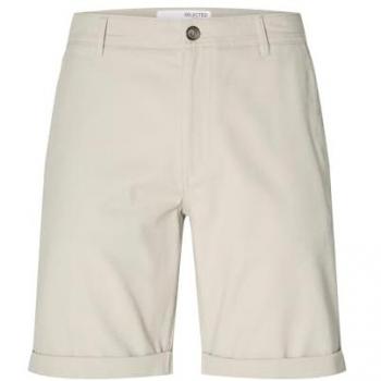 Oatmeal Selected Luton Flex Slim Cashmere Shorts