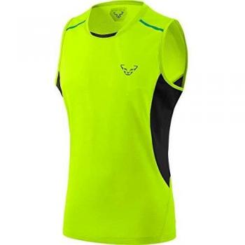 DYNAFIT Vert 2 Herren-Ärmellos-Laufshirt in Fluo‑Gelb, Größe XL