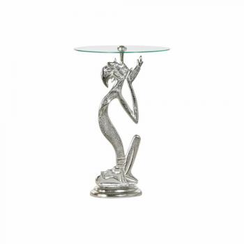 Beistelltisch DKD Home Decor Durchsichtig Aluminium 46 x 46 x 72 cm