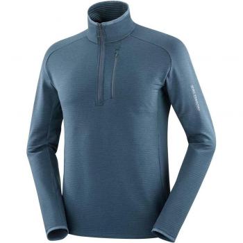 Polaire Essential Lightwarm Half Zip Bleu Intense XXL – Marque Salomon