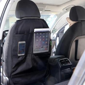 Protector de asiento trasero impermeable con organizador de bolsillo