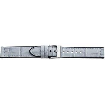 Eichmüller 20 mm Krokodilleder Uhrenarmband Hellblau – gepolstertes Silikon