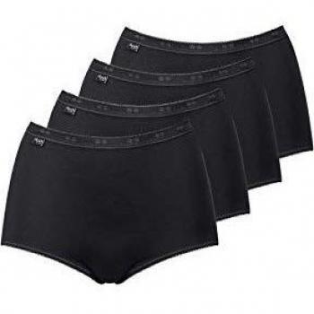 Women's boxer shorts: Sloggi Basic + Maxi (x4) in black