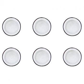 Set de 6 assiettes blanches Björn, Ø16 cm
