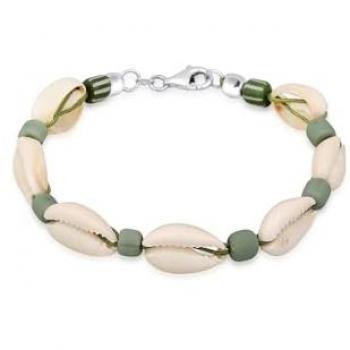 Kuzzoi Silberarmband Kauri Muschel Beach Surfer Festival 925 Silber