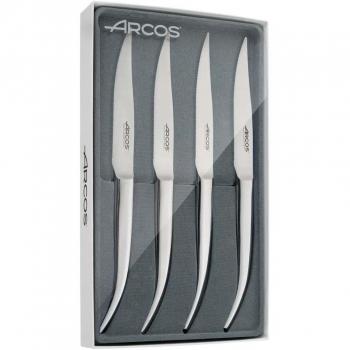 Arcos Serie Stainless Juego 4 Piezas Cuchillo Chuletero