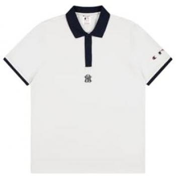 Tessuto Polo Champion 221044 Bianco Regular Fit