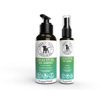 HugglePets Bubbly Tails Eucalyptus 2 in 1 Shampoo and Deodorising Cologne Spray for Dogs