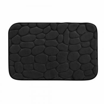 Dynamic24 Badematte, rutschhemmend, 50x80cm, Kieselstein-Optik, für Badezimmer geeignet