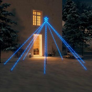 Weihnachtsbaum-Lichterkette 576 LEDs Blau 3,6 m für Innen