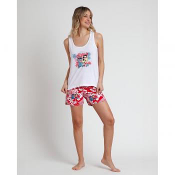 Pigiama Senza Maniche Disney Lilo & Stitch Rosso L