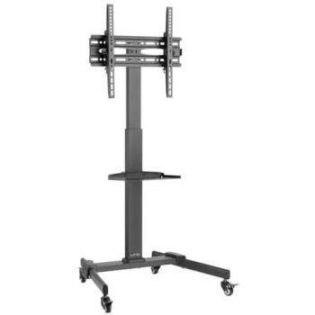 Support de Télévision Mobile LTC Audio pour Écrans de 32 à 55, Colonne Télescopique sur Roulettes