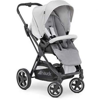 Hauck Kombi Kinderwagen Silbergrau „Mars“ – 25 kg bis – Wendbarer Sitz – Große Räder – Kompaktfaltung