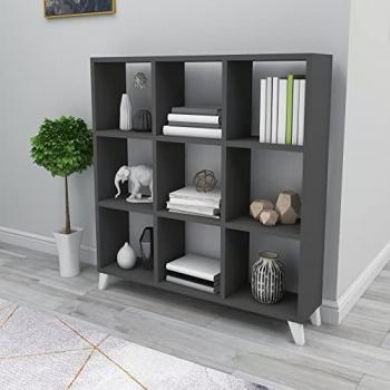 Espositore Svedala 9 Cubi, Scaffale da Terra, Antracite