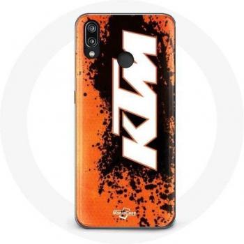 Cubierta Huawei P20 Lite KTM Logo Blanco con Fondo Naranja