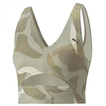 Top Puma AOP Crop Verde Cachi