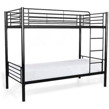 Litera doble plegable en acero inoxidable – 90 cm, color negro