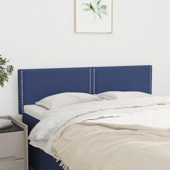 VidaXL Cabeceros 2 unidades tela azul 72x5x78/88 cm