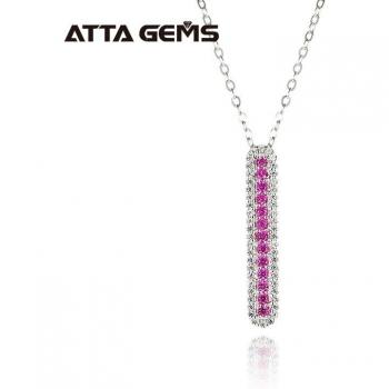 S925 Sterling Silver Ruby Pendant