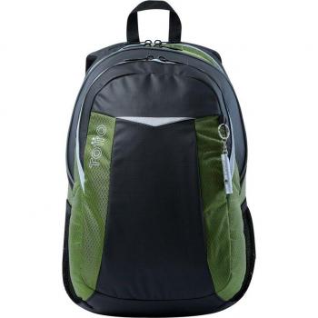 Mochila Deportiva Totto Titanio 20 en Negro y Verde (Talla Única)