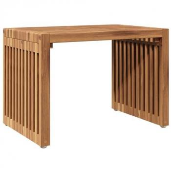 Brown Teak Patio Table 50x32.5x35cm