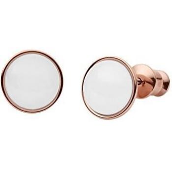 Skagen Roségold‑Ohrstecker Sea Glass – Edelstahl & Glassteine, weiß (SKJ0950P)