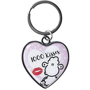 Schlüsselhaken Sheepworld 45623, 7 cm, Spruch: „1000 Kisses“
