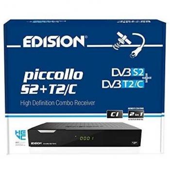Edision piccollo S2+T2/C HD-Combo-Receiver H.265/HEVC schwarz
