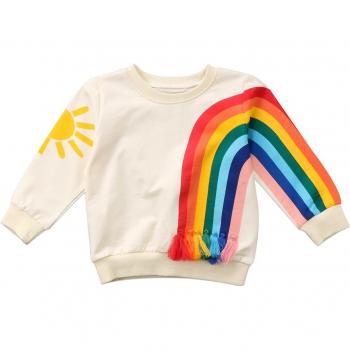 Sudadera infantil de manga larga con borlas