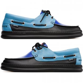 Camper Twins Smooth Leather Blue-Black Sneaker US 10.5
