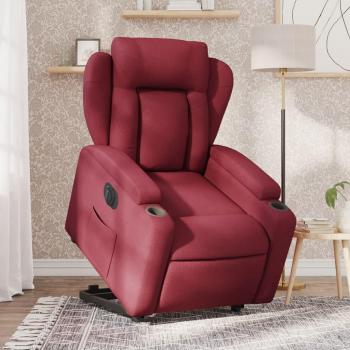 VidaXL Sessel mit Aufstehhilfe und Relaxfunktion Weinrot