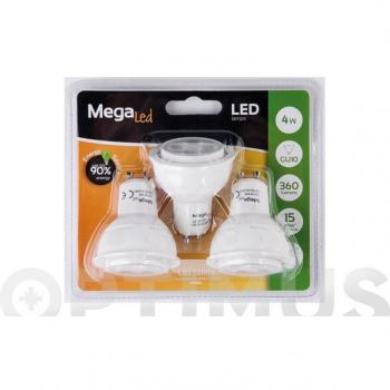 Faretto LED GU10 4W Luce Calda (3 Unità)