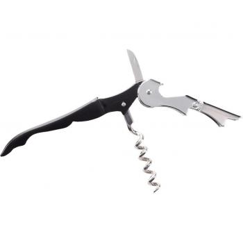 PULSIVA Kellnermesser Basic – 12,2 × 1,3 × 3 cm, schwarz/silber, 2‑Stück-Set (Kellner)