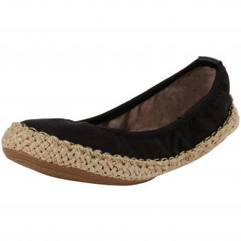 Butterfly Twists Gigi Ballet Flats, Closed Toe, Women's, Black Linen